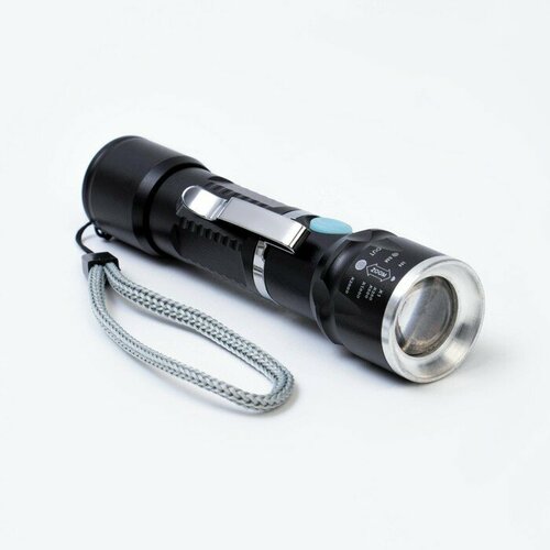фото Фонарь ручной аккумуляторный, 800 мач, 10 вт, xpe, usb, ipx6, zoom, индикатор заряда