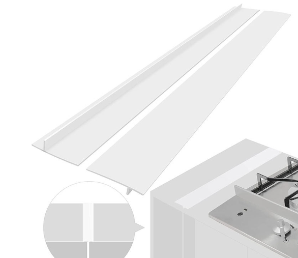 Фурнитура Для Мебели Силиконовая накладка на столешницу для закрытия щели 63,5 см, 1шт, белая