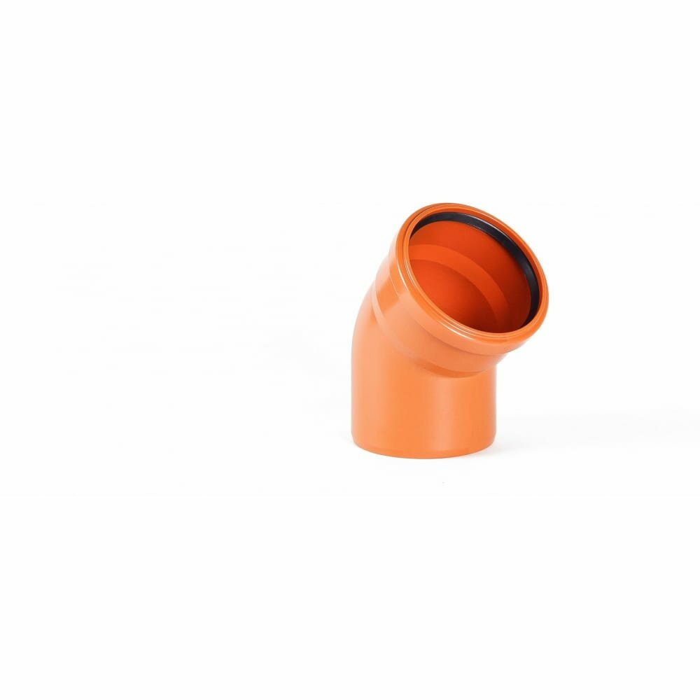 фото Отвод наружной канализации хемкор 110 мм, 45 градусов 2491094