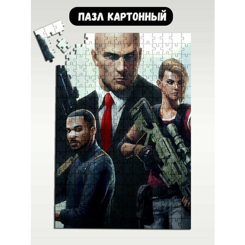 Пазл картонный 39,5х28 см, размер А3, 300 деталей, модель игра Hitman 2   1005