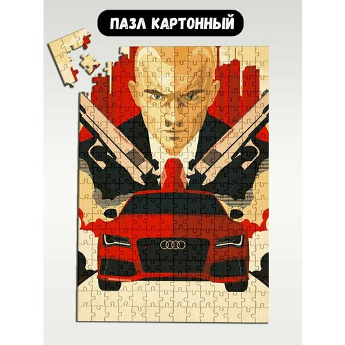 Пазл картонный 39,5х28 см, размер А3, 300 деталей, модель игра Hitman   1003