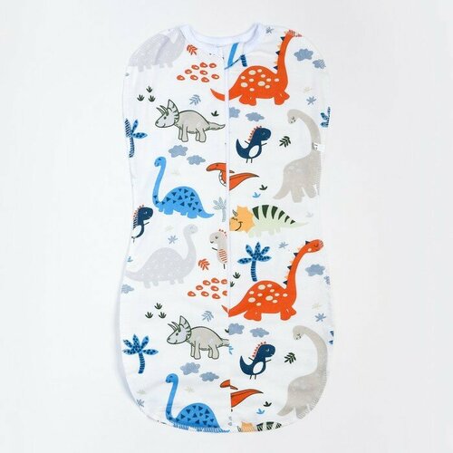 Пелёнка-кокон Динозаврики фланель 170 гм хлопок 100 рост 62 1110₽