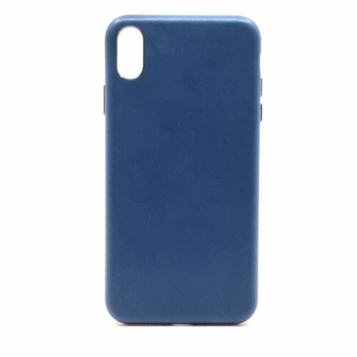 Чехол Накладка для iPhone XS TOTU кожаный Синий