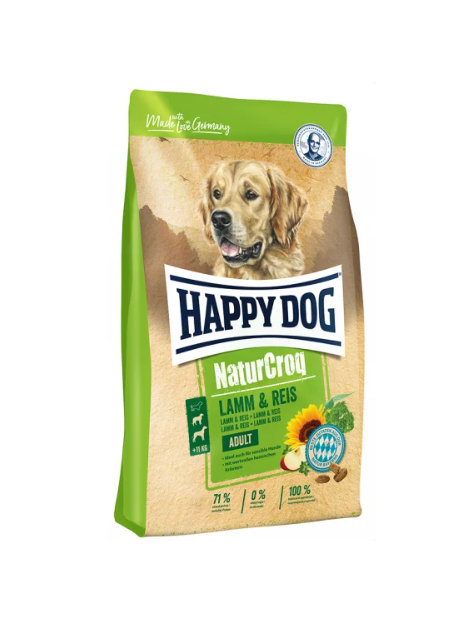 Сухой корм для собак Happy Dog NaturCroq, при чувствительном пищеварении, для здоровья кожи и шерсти, ягненок, с рисом 1 уп. х 1 шт. х 15 кг