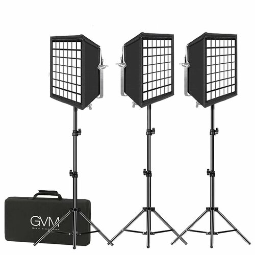 Комплект осветителей GVM 800D-RGB 3шт софтбоксы 800D-RGB-II-3L-Kit 3999000₽