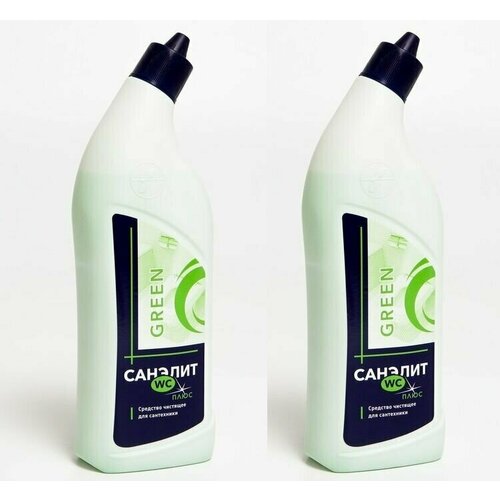 Санэлит Средство для сантехники WC плюс Green, 750 мл, 2 шт