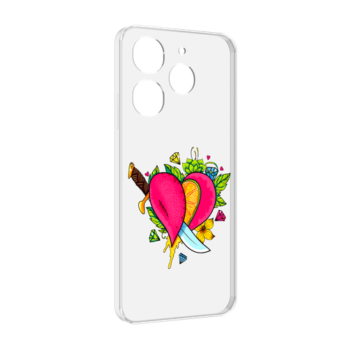 Чехол MyPads Фруктовое сердце для Tecno Spark 10 Pro задняя-панель-накладка-бампер чехол задняя панель накладка бампер mypads фруктовое сердце для tcl 10 pro противоударный