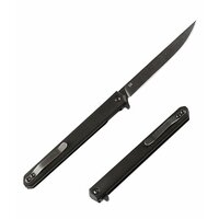 Нож складной флиппер BDJ-TUO-BB. Сталь D2, рукоять G10. Клинок чёрный, рукоять цвет Чёрный. TuoTown.