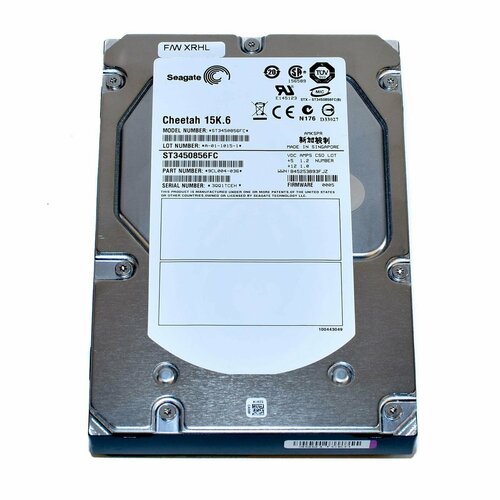 Жесткие диски Seagate Жесткий диск Seagate Cheetah 15K.6 450Gb (U4096/15000/16Mb) 40pin FC 9CL004-036 5697 6817 hp жесткий диск hp fc 450gb u4096 15k 16mb 40pin dp [5697 6817]