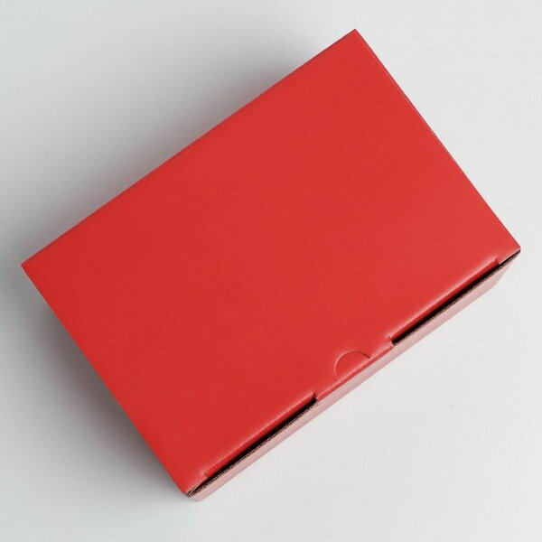 Коробка подарочная складная, упаковка, "Красная", 26 x 19 x 10 см