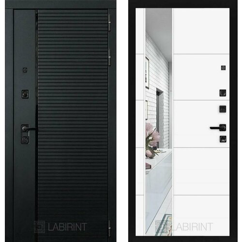 Входная дверь Labirint Piano 19 Белый софт 960x2050, открывание правое входная дверь labirint piano 13 белый софт 960x2050 открывание правое