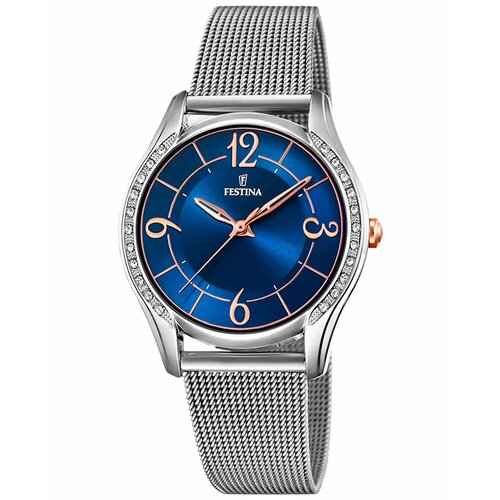 фото Наручные часы festina f20420/4, серебряный, синий