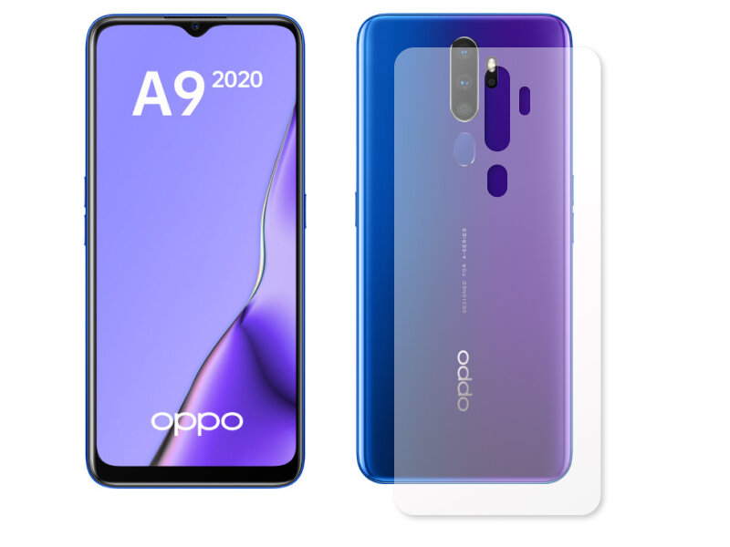 Гидрогелевая пленка LuxCase для Oppo A9 2020 0.14mm Front and Back Transparent 86970 - фото №11