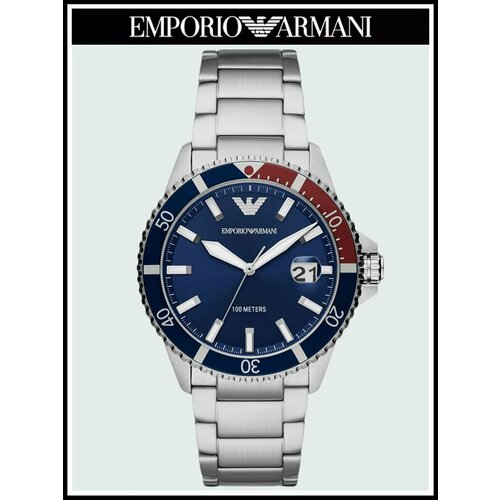 фото Наручные часы emporio armani diver, синий, серебристый