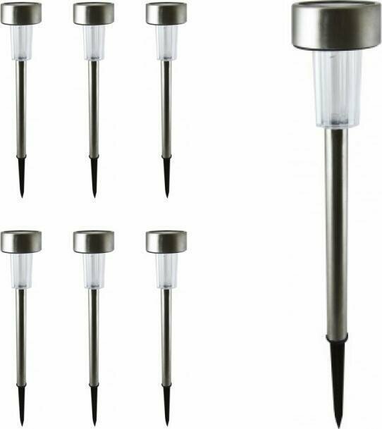 фото Светильник уличный TDM CC-325 0.6W светодиодный на солнечных батареях со стеклом IP44 серый (комплект из 6 шт)