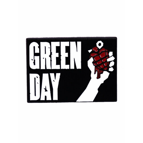 Значок GameМерч, черный, белый слушай green day