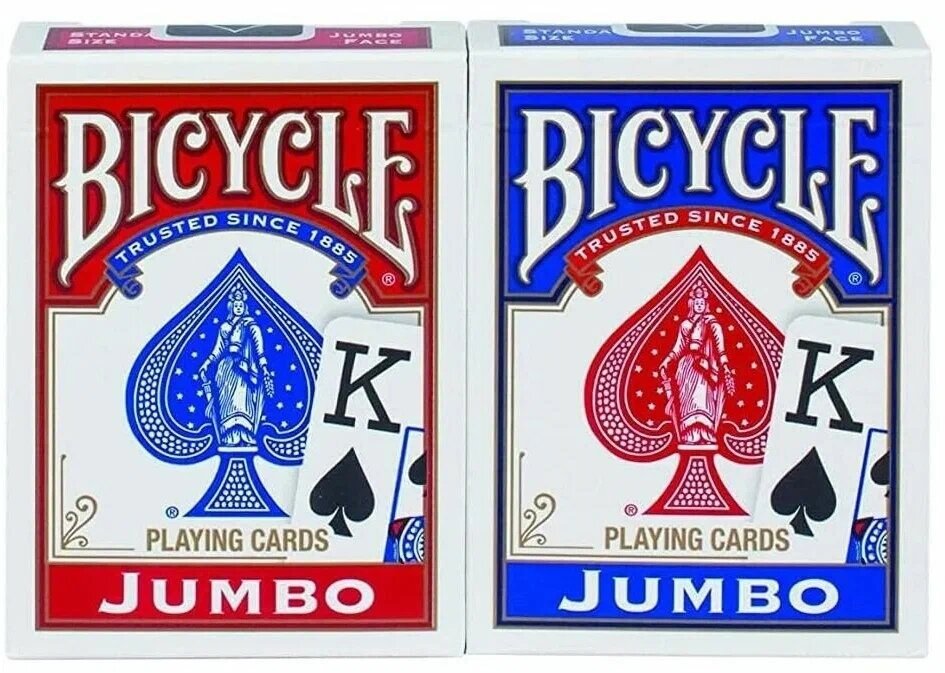 Карты "Bicycle Rider Back Jumbo Index 2-pack red/blue"