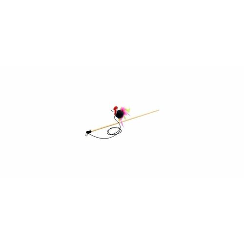 GoSi sh-07464 Игрушка для кошек Махалка Петух Виссарион из натуральной норки с хвостом из пера этикетка флажок, 92136 (1 шт) хренков д виссарион саянов