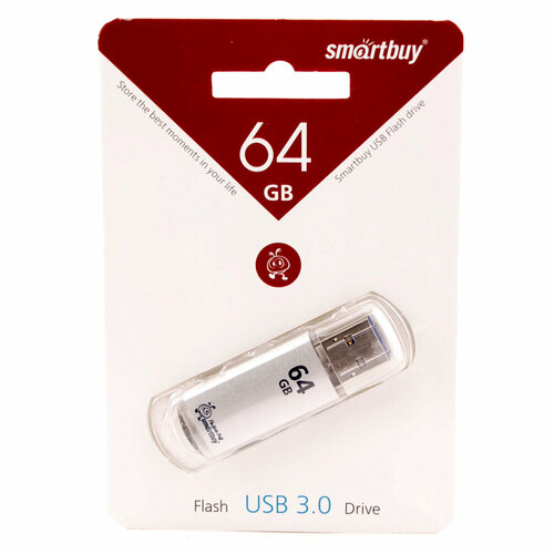 USB 2.0 64Gb Smart Buy V-Cut Silver