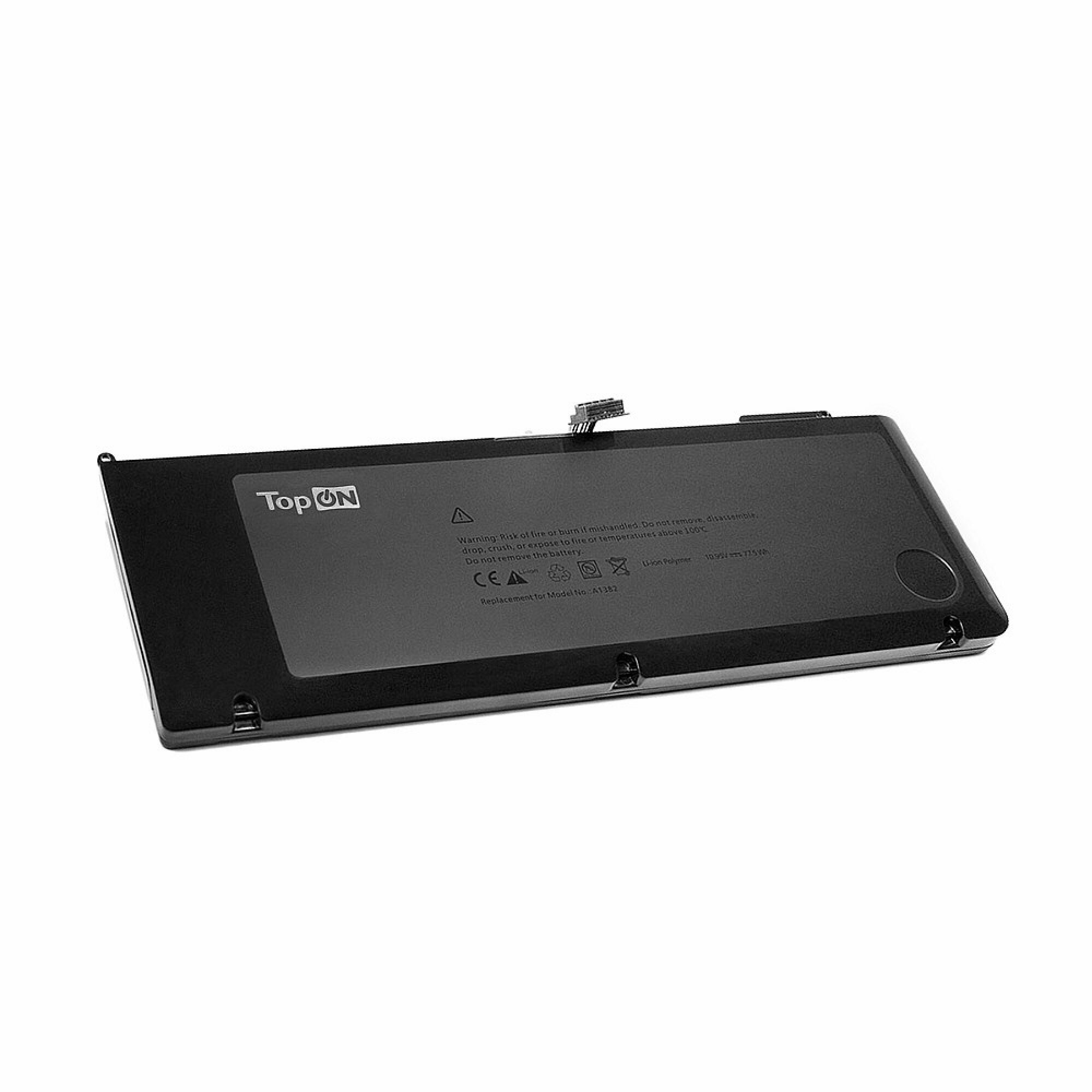 Аккумулятор TopON TOP-AP1382 для Apple MacBook Pro 15" аккумулятор для 10.95V 5400mAh PN: A1382, 661-5476, CS-AM1382NB, 020-7134-01 - фото №9