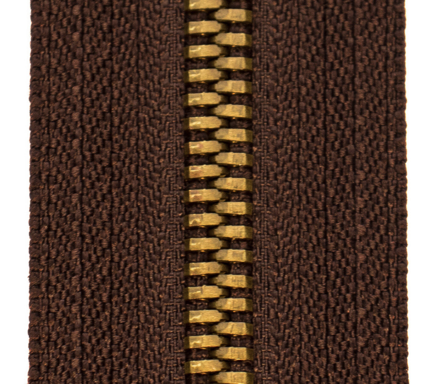 Молния рулонная коричневая металлическая 5 мм зуб антик 1 метр