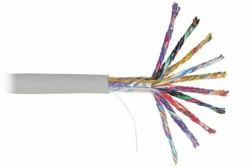 фото Кабель витая пара U/UTP 5e кат. 50 пар ITK LC1-C5E50-111(м) 24AWG solid, PVC, (м), серый