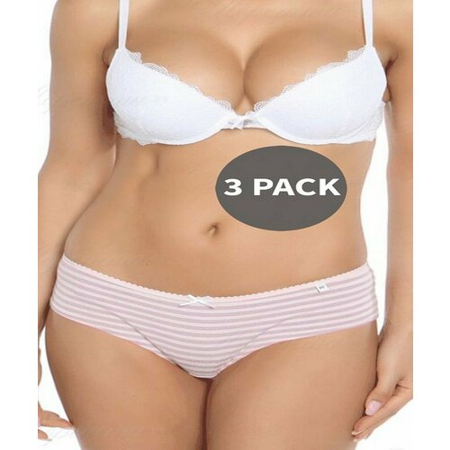 фото Трусы pretty polly, 3 шт., размер s, мультиколор, розовый, синий