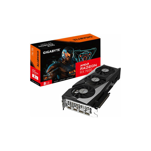 Видеокарта Gigabyte Видеокарта Gigabyte PCI-E 40 GV-R76GAMING OC-8GD AMD Radeon RX 7600 8192Mb 128 GDDR6 235518000 HDMIx2 DPx2 HDCP Ret 3953700₽