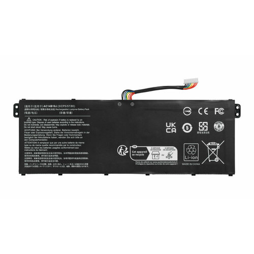 Аккумулятор / батарея AC14B18J, AC14B13J Premium для Acer Aspire ES1-523, ES1-512, ES1-533, ES1-520, ES1-522, ES1-531 и др. / 11,4V 3510mAh 40Wh клавиатура для acer aspire es1 512 ноутбука