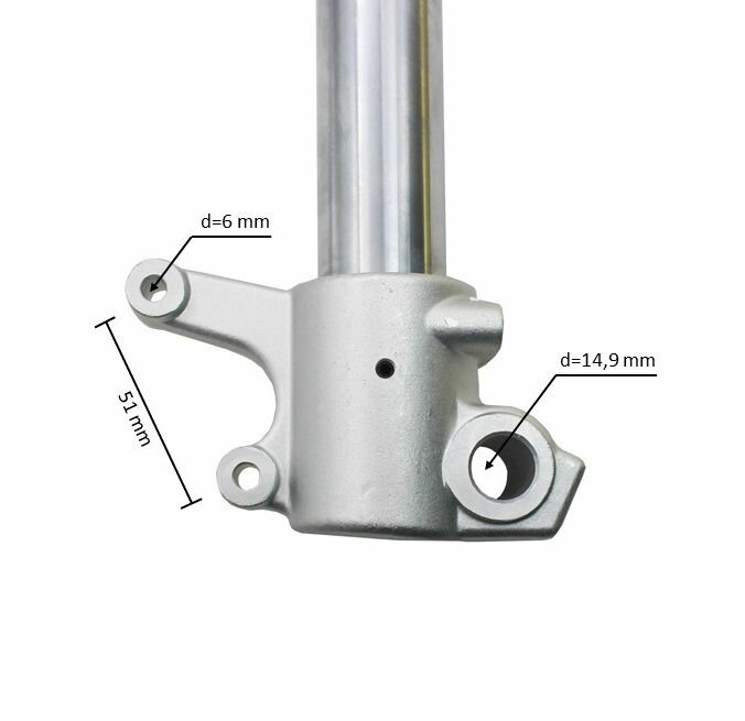 Вилка передняя (перья) JMC Suspension 735mm 45/48 без регулировок