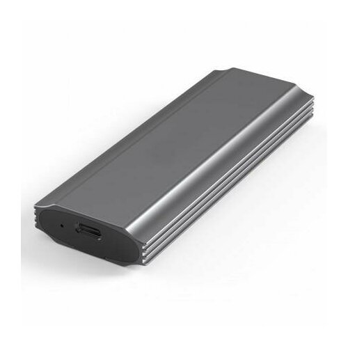 Внешний корпус для SSD M2 KS-is KS-571, серебристый m 2 ssd case for nvme pcie ngff sata m b key ssd disk nvme ssd enclosure m 2 to usb c transparent hard drive box 10gbps