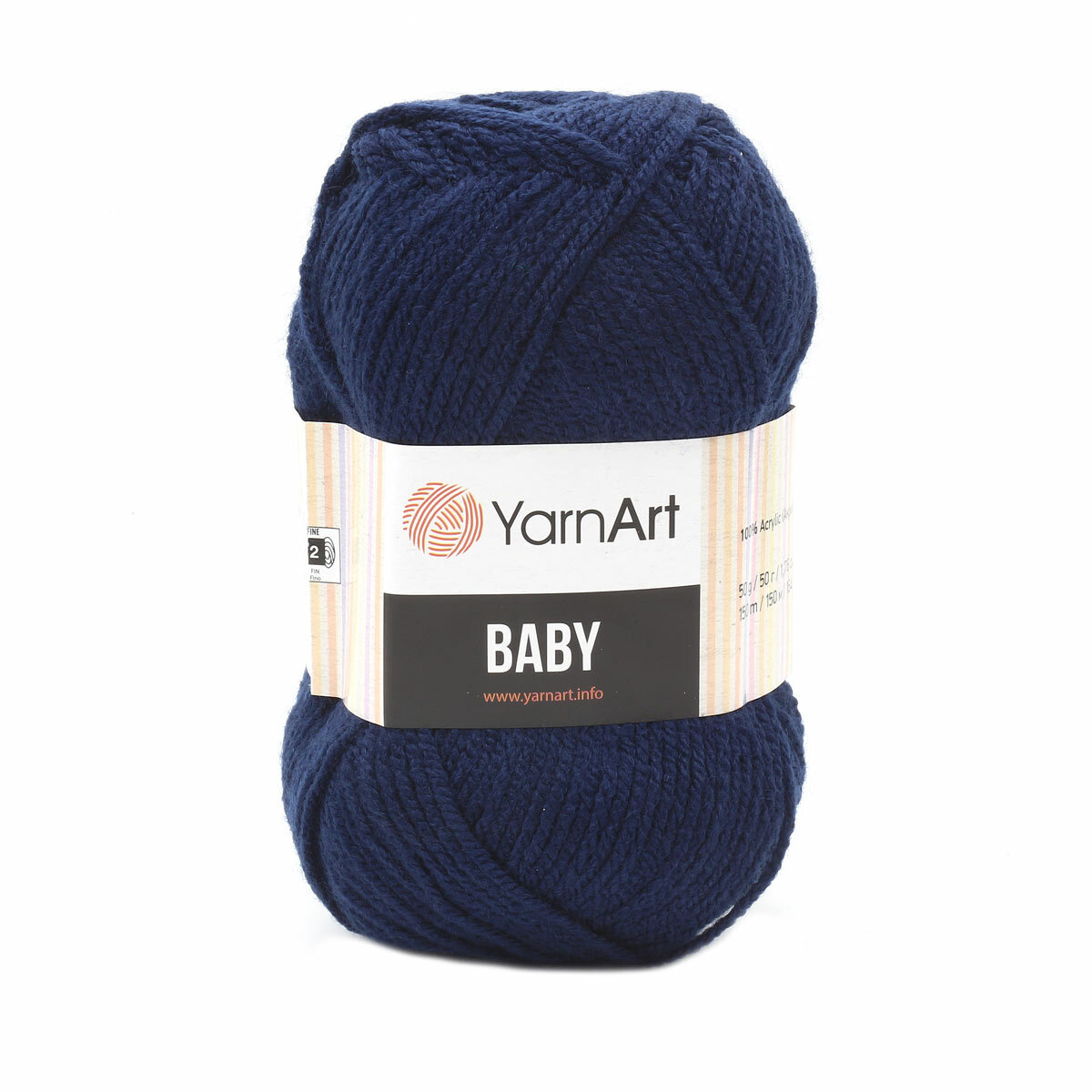 Пряжа для вязания YarnArt 'Baby' 50г, 150м (100% акрил) (583 темно-синий), 5 мотков