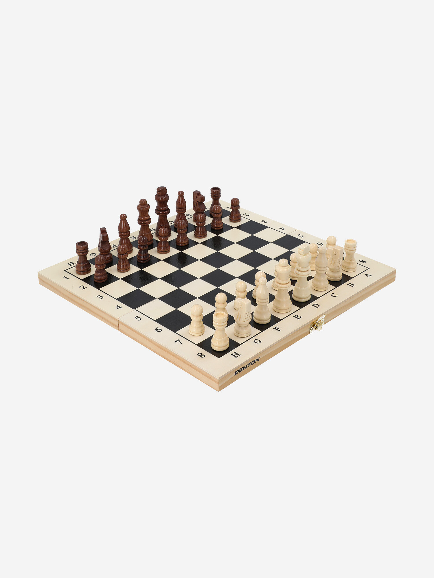 Настольная игра 2 в 1: шахматы, шашки Denton Бежевый; RUS: Б/р, Ориг: one size