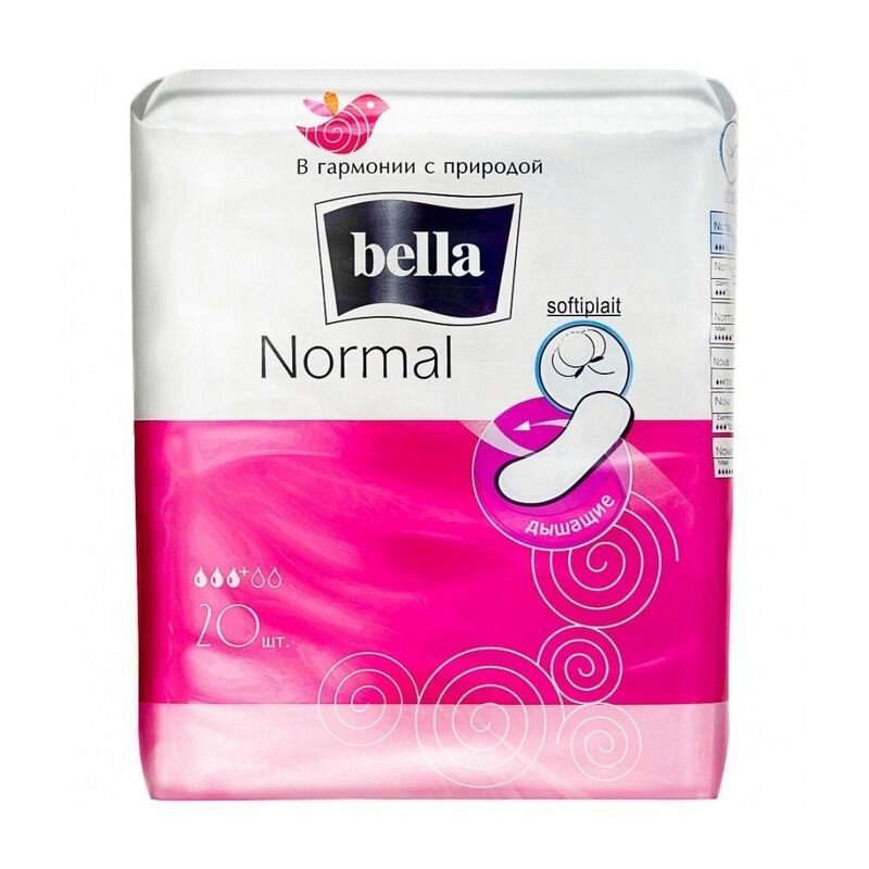 BELLA Гигиенические прокладки Normal, 3+ капли, 20 шт