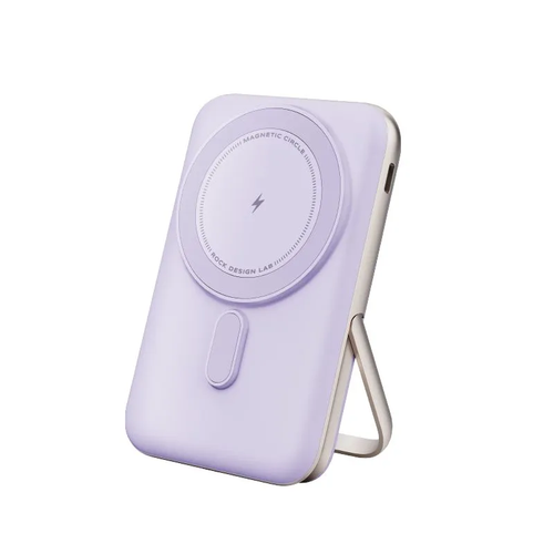 ROCK Внешний аккумулятор P20/P30 PD20W/PD30W Magnetic Holder Wireless Power Bank 10000mAh, 10000 мАч фиолетовый