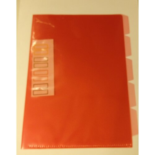 Папка уголок 6 отделений Е366 018 мм плотный красный 5 штук 345₽