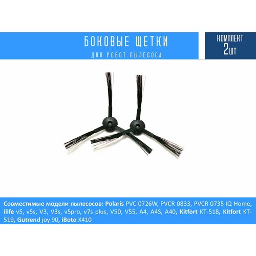 Комплект боковых щеток для робот-пылесоса ILIFE V5 V5s V3 V3s V50 V55 V50pro V55pro 378₽