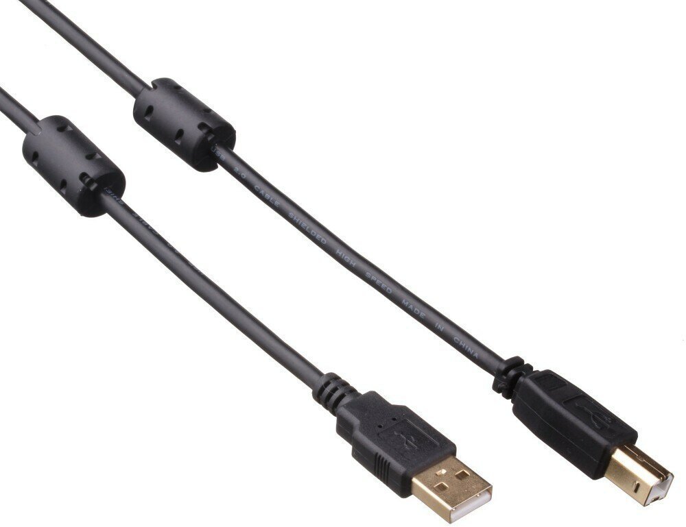 Кабель USB A (M) - USB B (M), 2м, ExeGate EX-CCF-USB2-AMBM-2.0 (EX294747RUS)