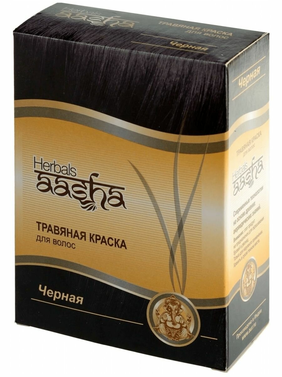 Aasha Краска для волос Черная 60г