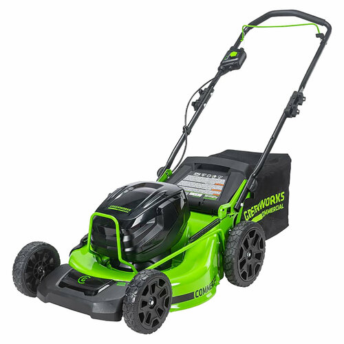 Аккумуляторная газонокосилка самоходная Greenworks GC82HPLM51 бесщеточная 82V без АКБ и ЗУ черный, зеленый