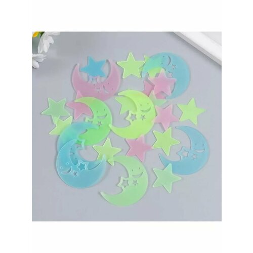 Наклейки фосфорные Месяцы и звездочки набор 27-42 шт 489₽