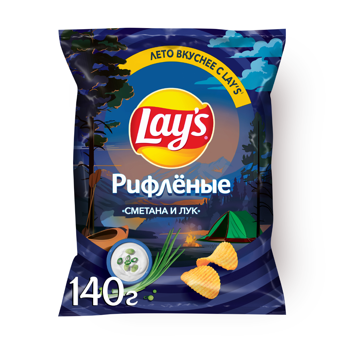 Чипсы Lays Сметана и Лук 140г - фото №8