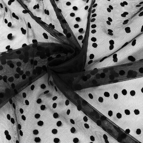 Сетка с флоком Горох 150100 см черная 666₽