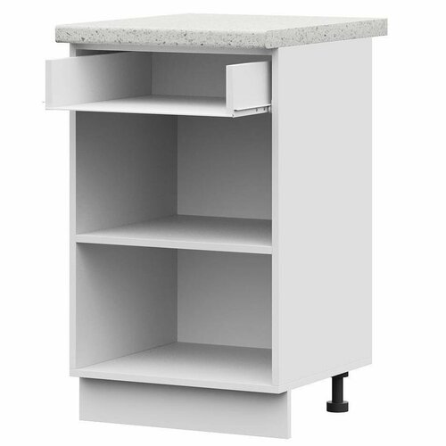 Корпус ШН1Я 500 шкаф нижн с 1ящ - Белый, Без столешницы