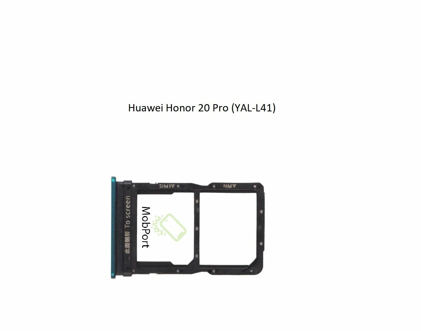 Держатель SIM для Huawei Honor 20 Pro (YAL-L41), Зеленый (Сим Лоток)