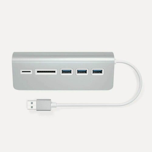 Изображение товара Концентратор Satechi ST-TCHCRS, поддержка 4K, USB-A, Type-C, серебристый