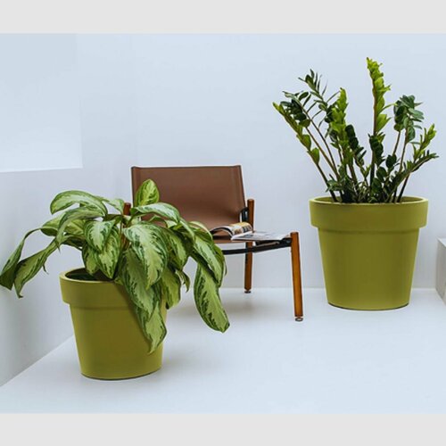 Кашпо LOFT 28 литров OLA DOM хаки для цветов и растений 4707₽