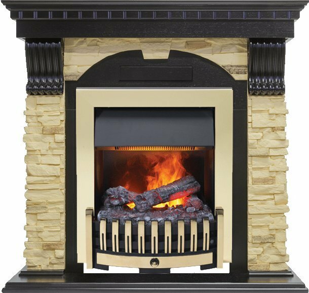 Каминокомплект Dimplex Dublin - Венге / Сланец с очагом Danville Brass FB2