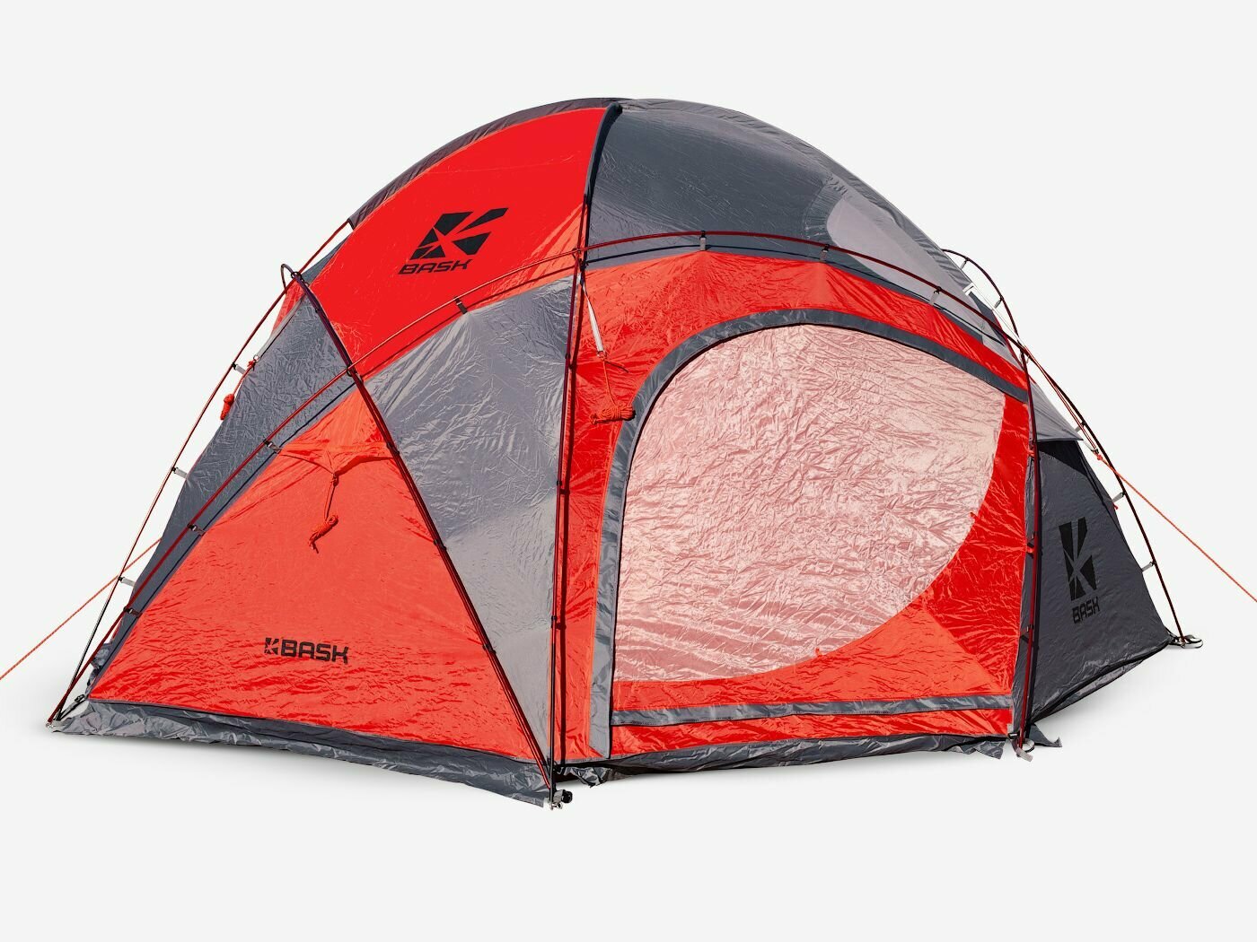 Палатка BASK Tapovan Salon, 510x510 см, алюминиевая, красная/серая, для кухонь, столовых и кают-компаний
