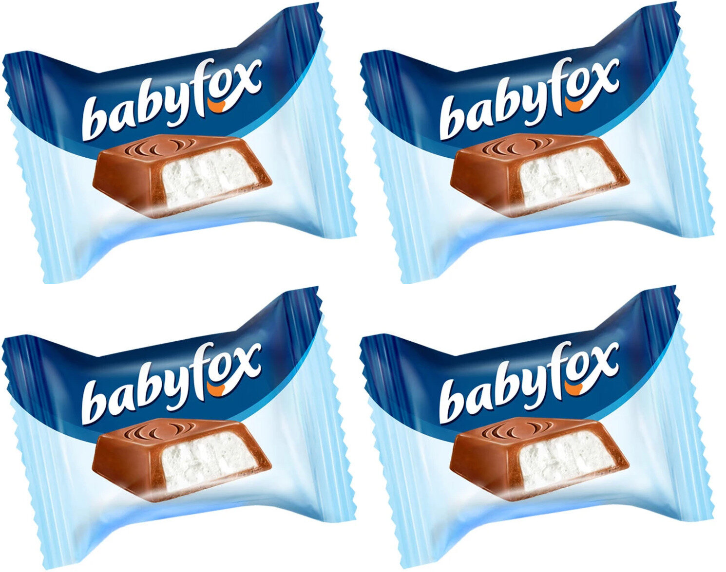 Шоколадные конфеты мини Babyfox c молочной начинкой, 500 гр.